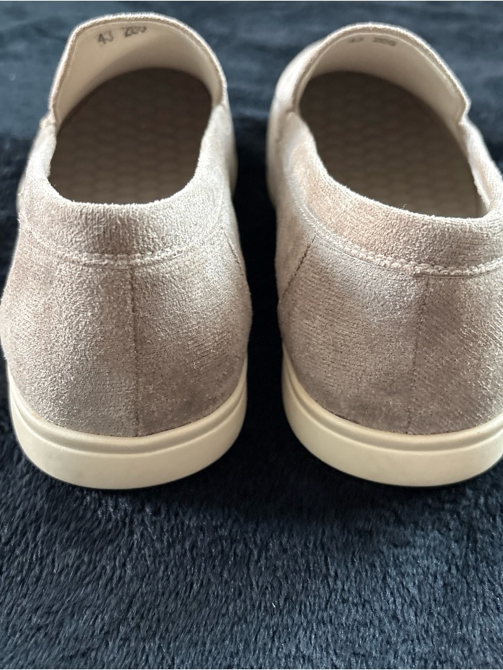 Old Money Luxury Mens Suede Loafers Sand Beige Slip On Size 43/US Size 10 - Picture 5 of 5
